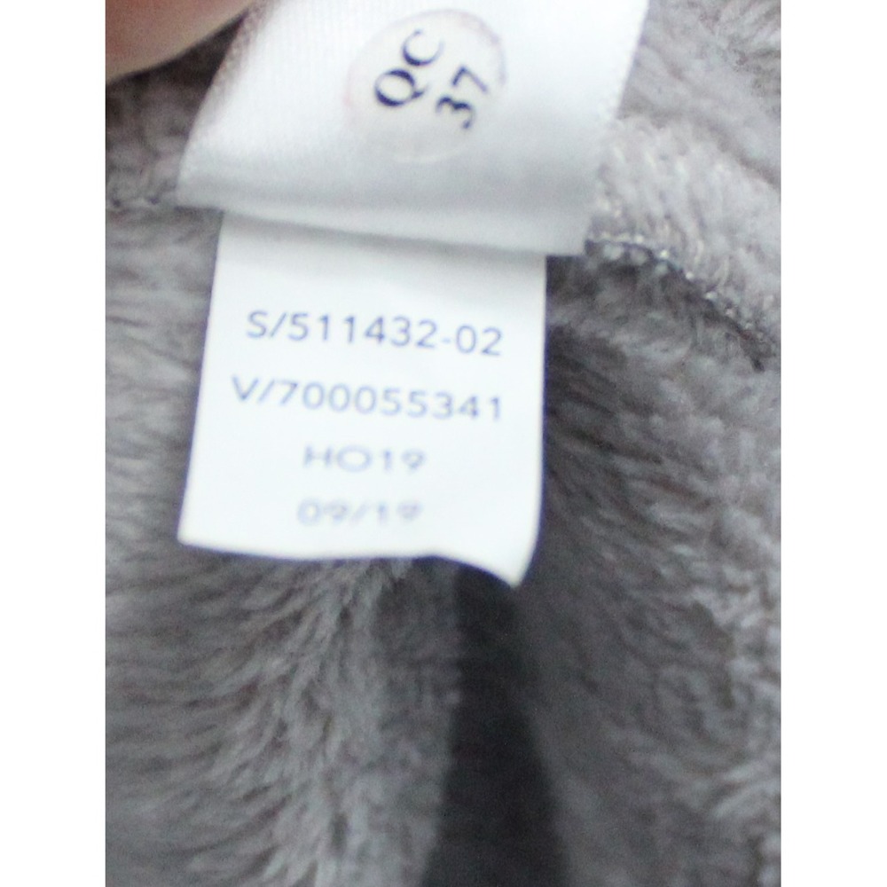 Athleta Triumph Double Cozy Soft Silver Grey Velour Zip Up Hoodie Size Lg - Picture 8 of 8